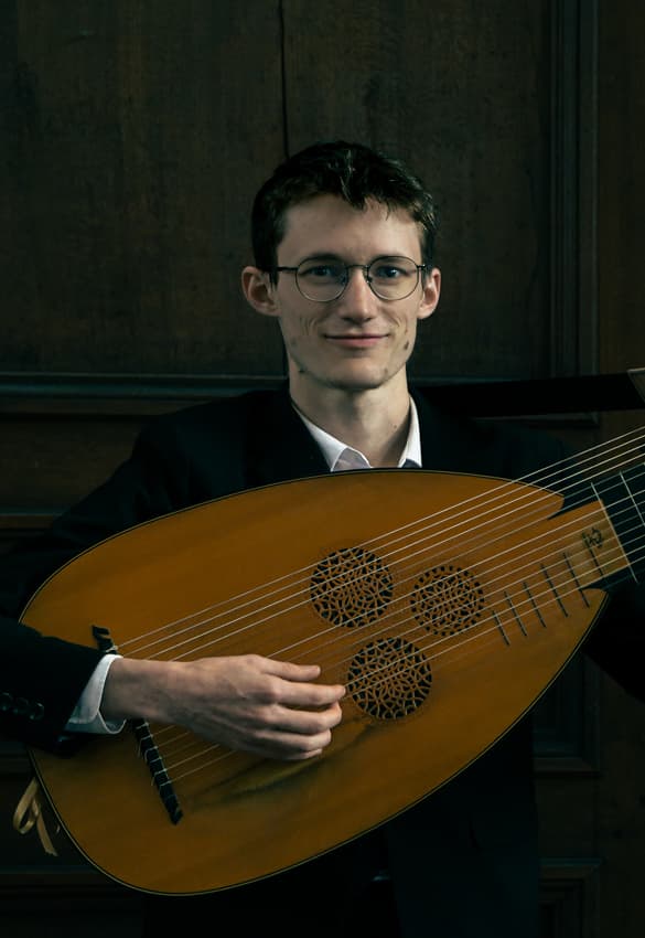 Portrait du théorbiste Gabriel Rignol