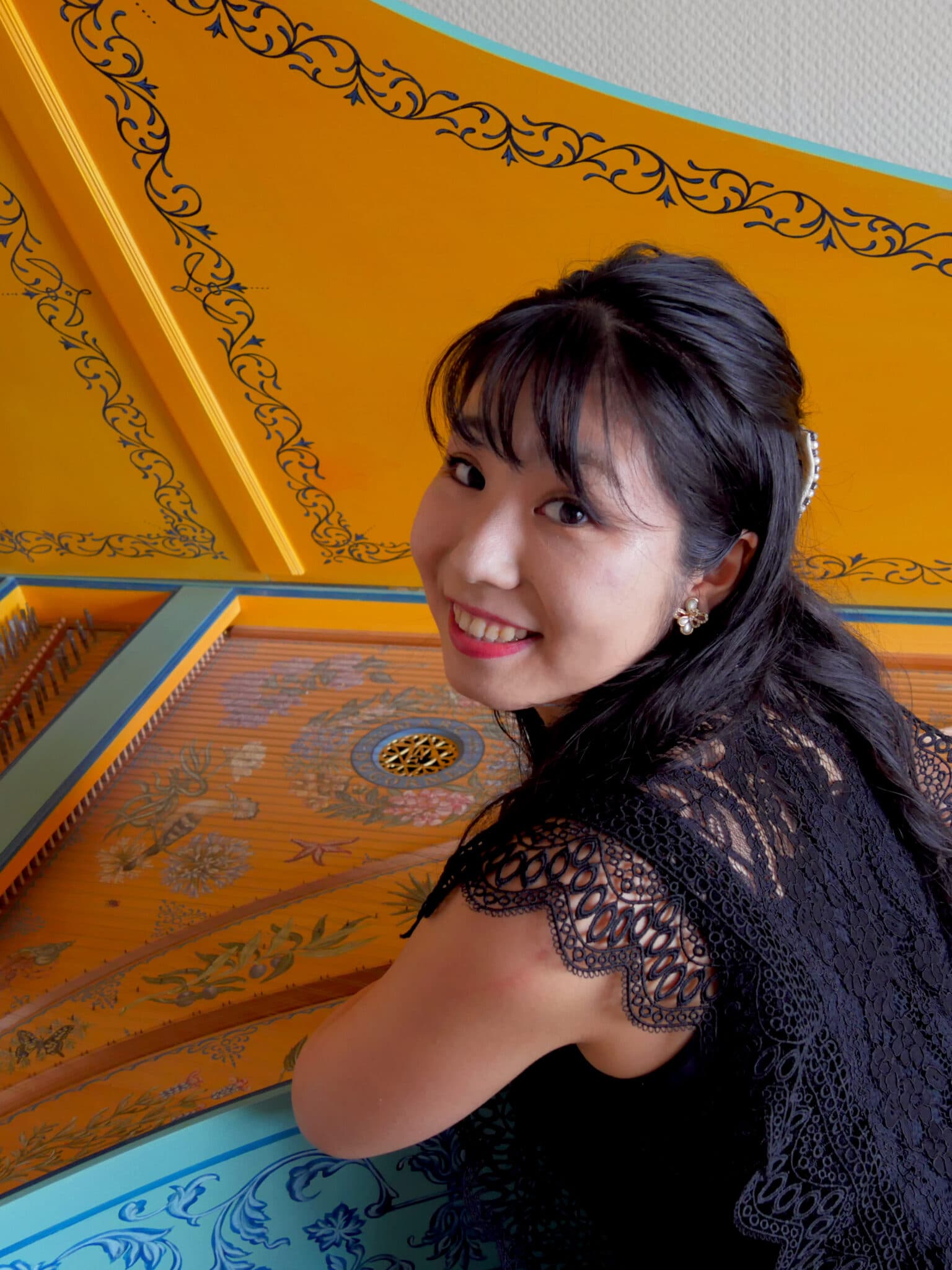 Portrait de la claveciniste Riho Ishikawa-Terajima